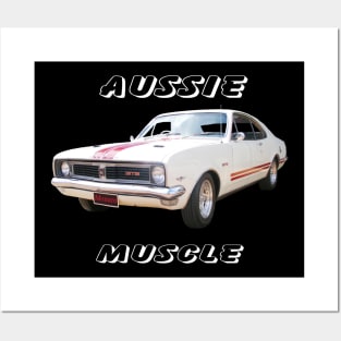 HT Monaro white Aussie Muscle Posters and Art